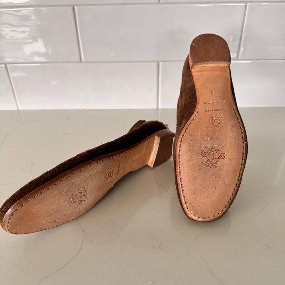 Vintage Tommy Bahama Suede Driving Loafers Brown - Made in Italy - Picture 7 of 8